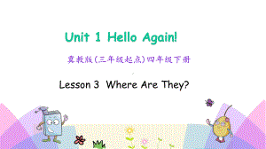 (三起)冀教版四年级英语下册Unit1Lesson3Wherearethey课件.pptx（无音视频素材）