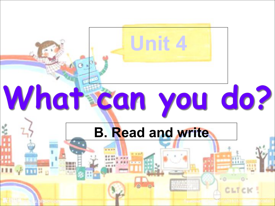 PEP人教版小学英语五年级上册《Unit4WhatcanyoudoReadandwrite》优课课件.ppt_第1页