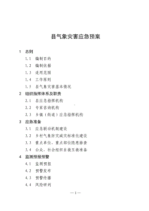 县市区乡镇街道气象灾害应急预案（示范文本）.docx