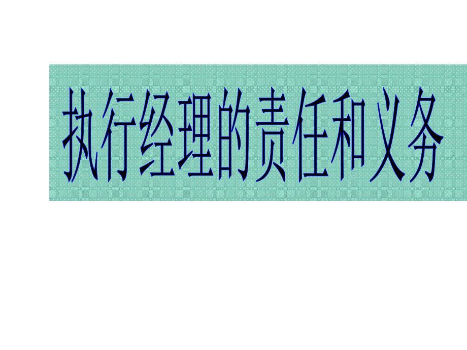 执行经理的责任和义务培训教材课件.pptx_第1页