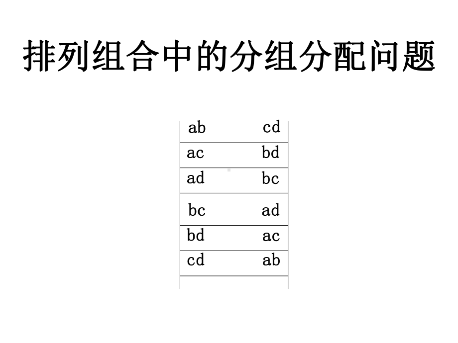 排列组合中的分组分配问题课件.ppt_第1页