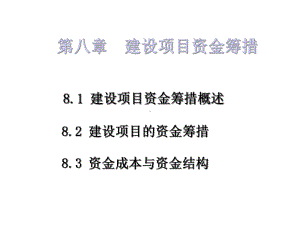 工程经济第8章建设项目资金筹措课件.ppt