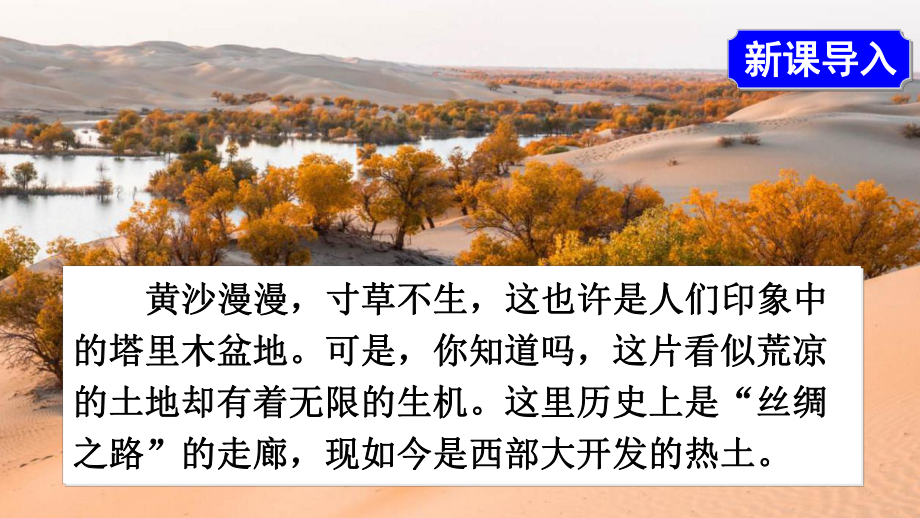 人教版地理八年级下册第二节干旱的宝地-塔里木盆地课件.ppt_第2页