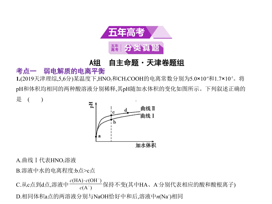 2020版高考化学一轮复习专题十弱电解质的电离平衡课件.pptx_第2页