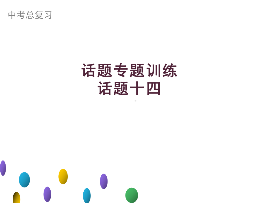 2021年广东中考英语二轮复习生活话题集训课件话题十四热点话题.ppt_第1页