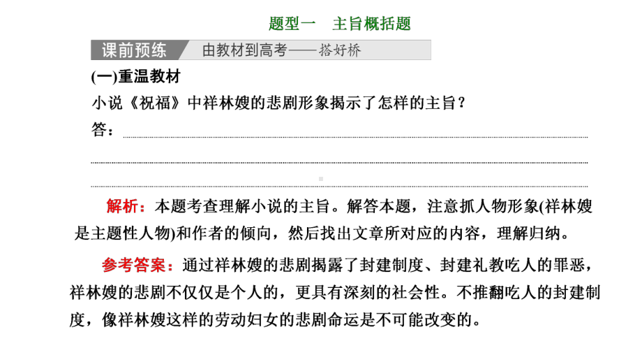 2022届新高考人教版语文一轮复习课件：小说阅读第6讲“小说主旨、标题题”解题指导.ppt_第2页