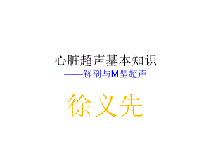 心脏超声基本知识课件.ppt