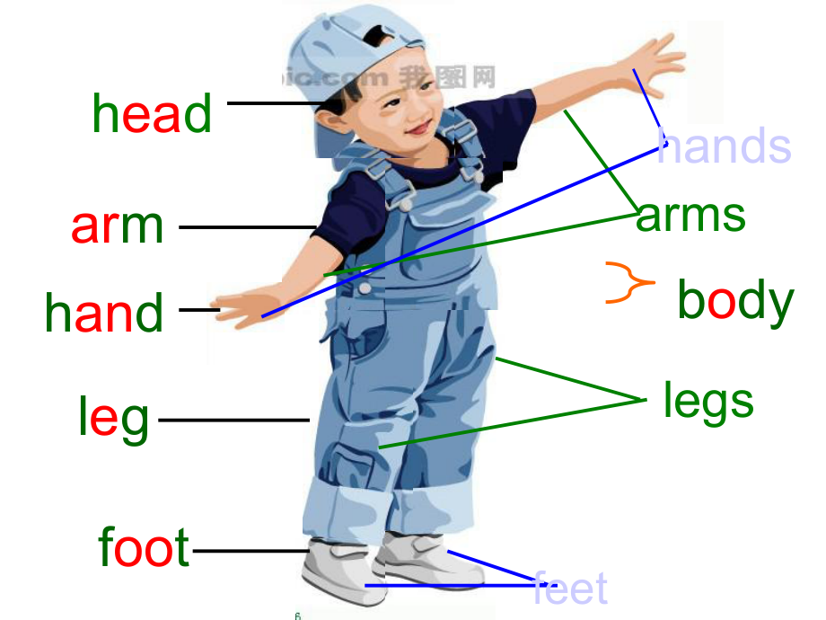 （外研版）小学英语三年级上册Module10Unit2Pointtohernose课件.ppt-(课件无音视频)_第3页