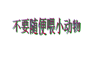 《不要随便喂小动物》(幼儿园课件).ppt