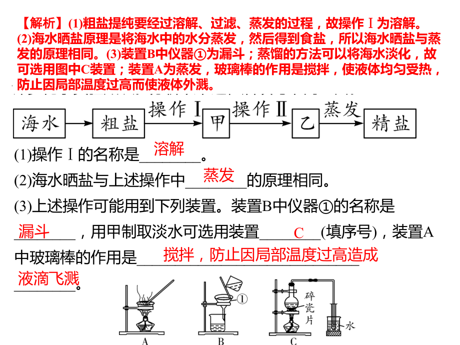 中考复习第一轮专题粗盐提纯+溶液配制(共22张)课件.ppt_第2页