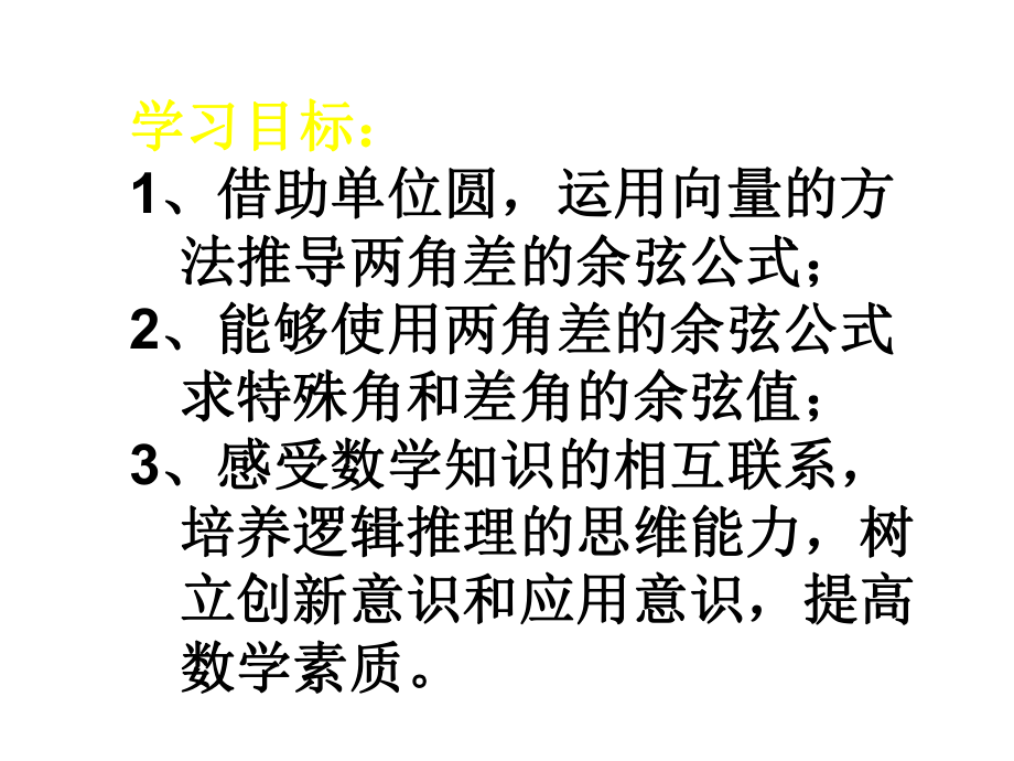 两角差的余弦公式教学课件.ppt_第2页