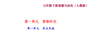 第一单元《青春时光》考点突破课件.ppt