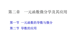 第二章一元函数微分学及其应用课件.ppt