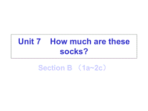 七年级英语上册Unit7HowmucharethesesocksSectionB1a2c课件新版人教新目标版2.ppt-(课件无音视频)