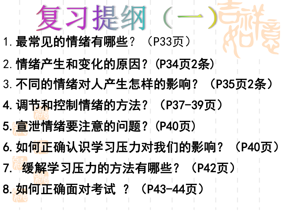 鲁教版七年级道德与法制下册第七单元心中拥有灿烂阳光复习课件.ppt_第3页