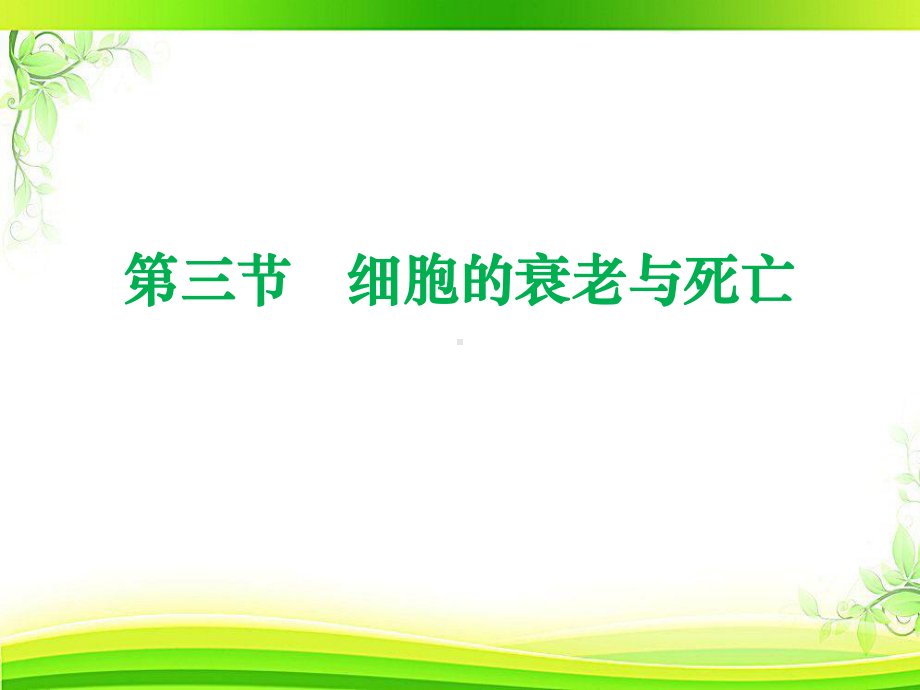 《细胞的衰老和死亡》演示文稿(共30张)课件.pptx_第1页