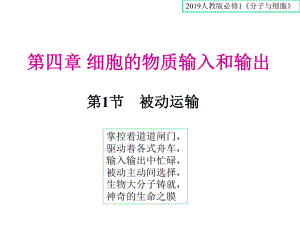 （人教版新教材）《被动运输》课件1.pptx