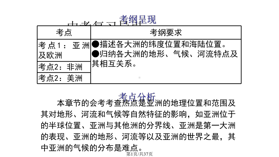 中考地理认识大洲复习课件.pptx_第1页