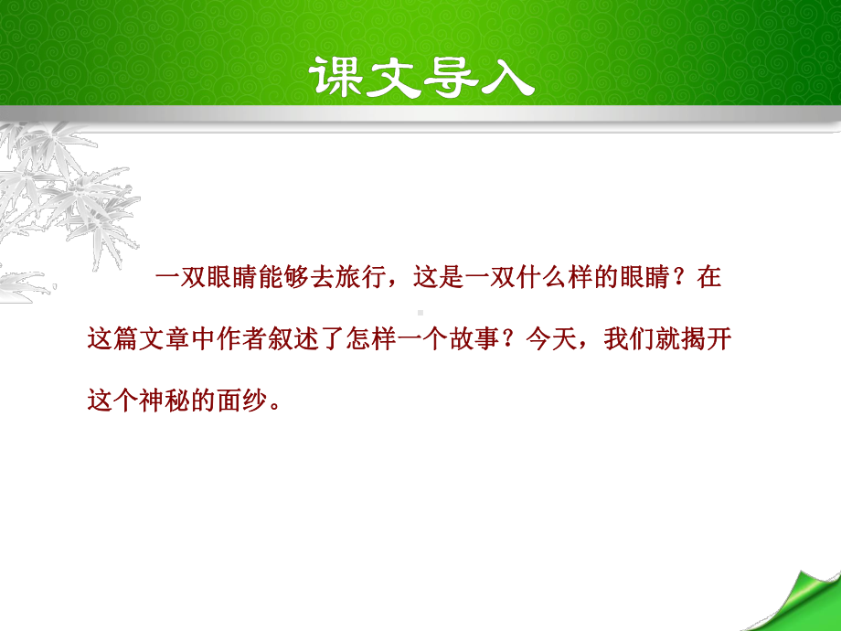 （部编版）七年级语文下册《23带上她的眼睛》课件.ppt_第2页