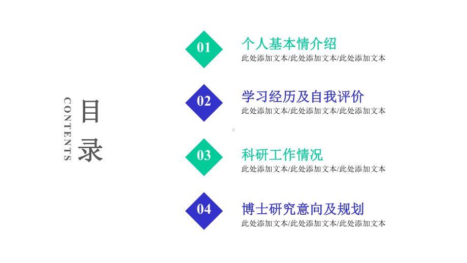 模板：方格简约小清新大学博士入学复试报告课件.pptx_第2页