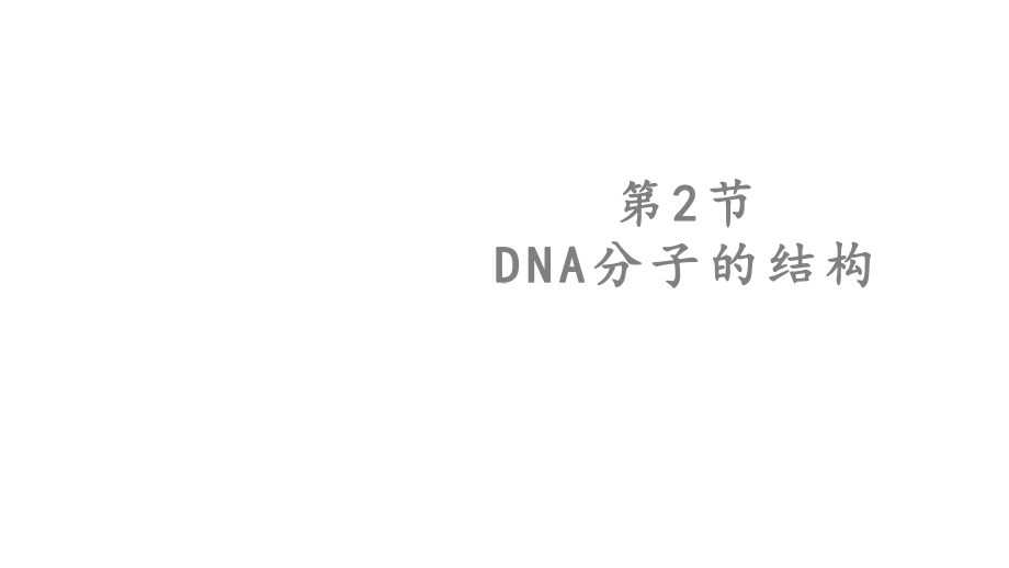 （人教版新教材）《DNA的结构》课件1.pptx_第1页