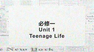 Unit 1 Teenage Life 词汇讲解(ppt课件) -2022新人教版（2019）《高中英语》必修第一册.pptx