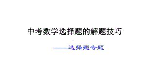 中考数学精讲精练总复习专题选择题完美课件.pptx