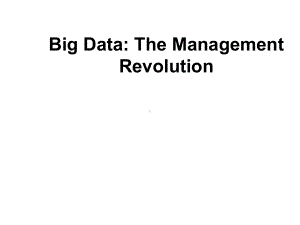 《管理学专业英语教程(第4版)》教学课件—lesson16BigData-TheManagmentRevolution.ppt