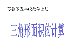 《三角形面积的计算》优秀课件.ppt