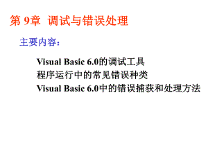 vb调试与错误处理课件.ppt