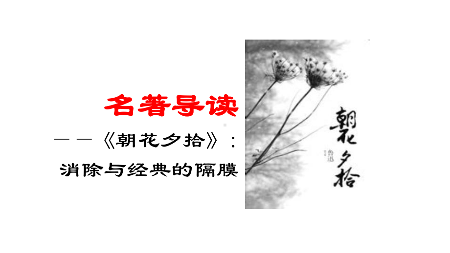 《《朝花夕拾》：消除与经典的隔阂》课件1.ppt_第1页