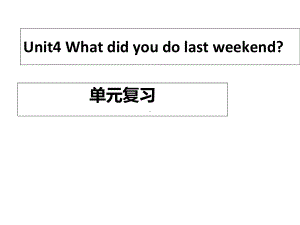 七年级英语(新)鲁教版上册：Unit4Whatdidyoudolastweekend单元复习课件.ppt