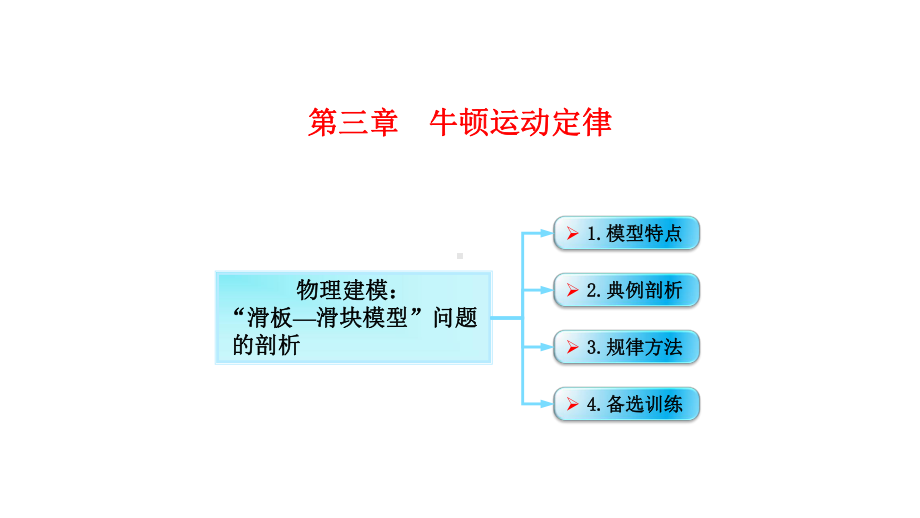 高考物理一轮总复习第三章牛顿运动定律第4节课时2牛顿运动定律综合应用二：动力学中“滑板-滑块模型”问题课件.ppt_第1页