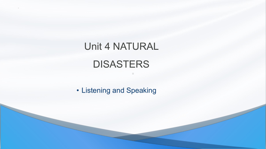 Unit4 Listening and Speaking (ppt课件)-2022新人教版（2019）《高中英语》必修第一册.pptx_第1页