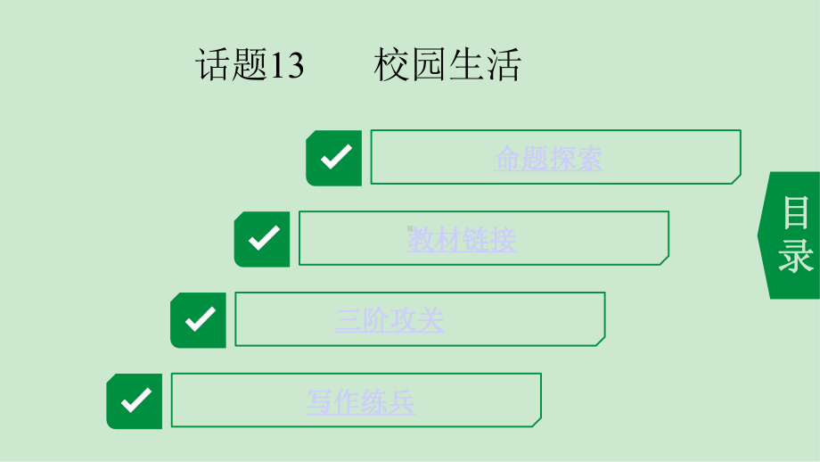 （2021中考英语作文热门话题）话题13校园生活课件.pptx_第1页