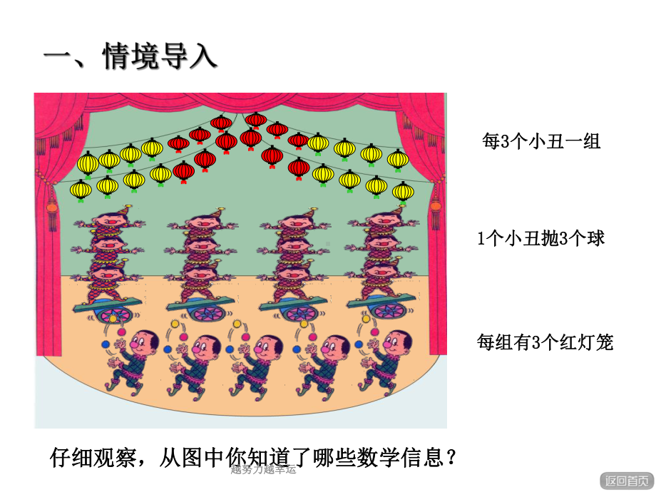 （精编）青岛版小学数学二年级上册第二单元看杂技-表内乘法(一)信息窗3第1课时课件3的乘法口诀精心整理.ppt_第2页