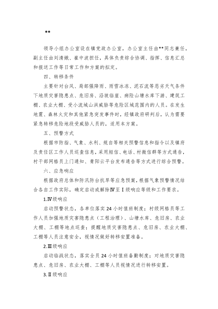 大险大灾紧急情况下人员转移应急行动方案.docx_第2页