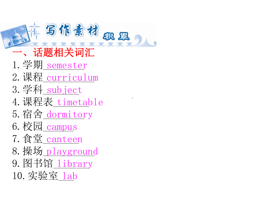 高考英语话题作文突破：学校生活(Schoollife)课件.ppt_第2页