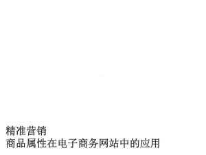 （精准营销）商品属性在电子商务中的应用课件.ppt