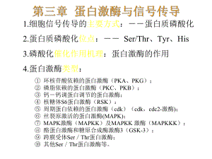 第三章蛋白激酶与信号传导课件.ppt