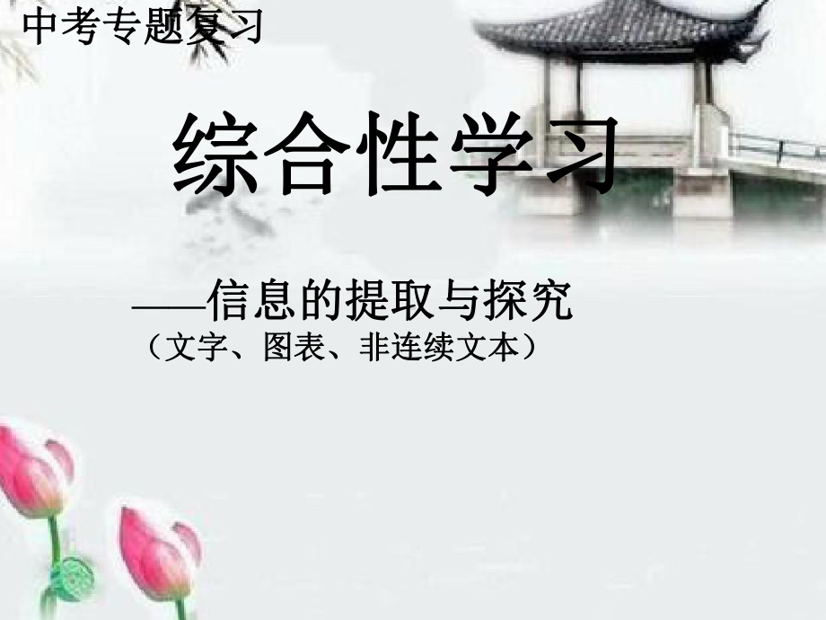 中考复习《综合性学习-信息的提取与探究》课件(共77张).ppt_第1页