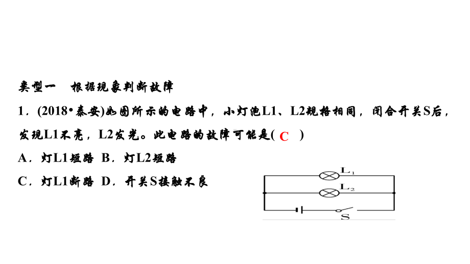 专题六电路故障分析与检测课件.ppt_第3页