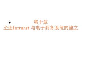 第10章企业Intranet与电子商务系统的建立课件.ppt