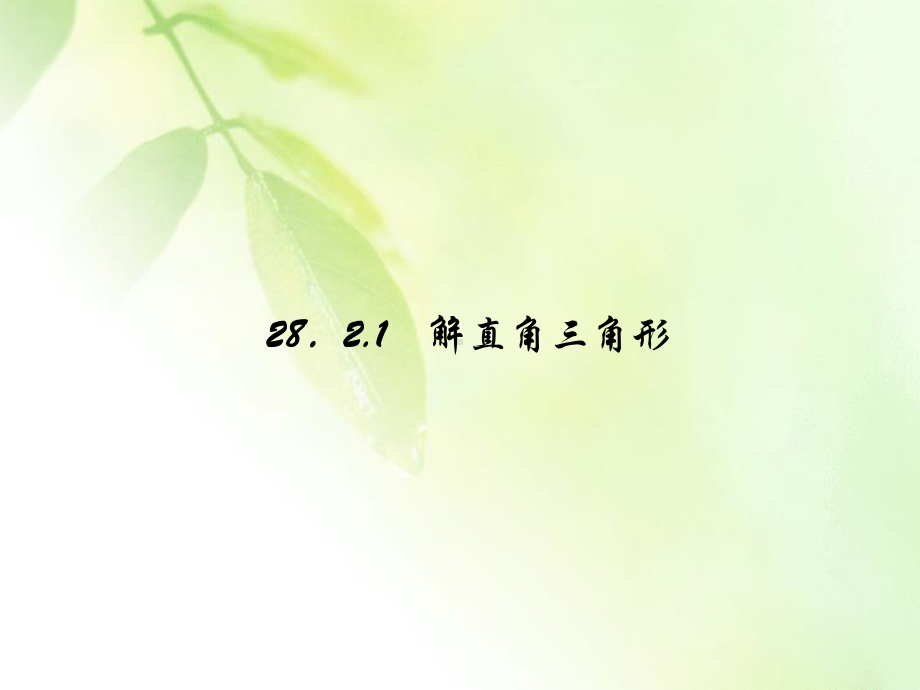 2821《解直角三角形》练习题课件.ppt_第1页