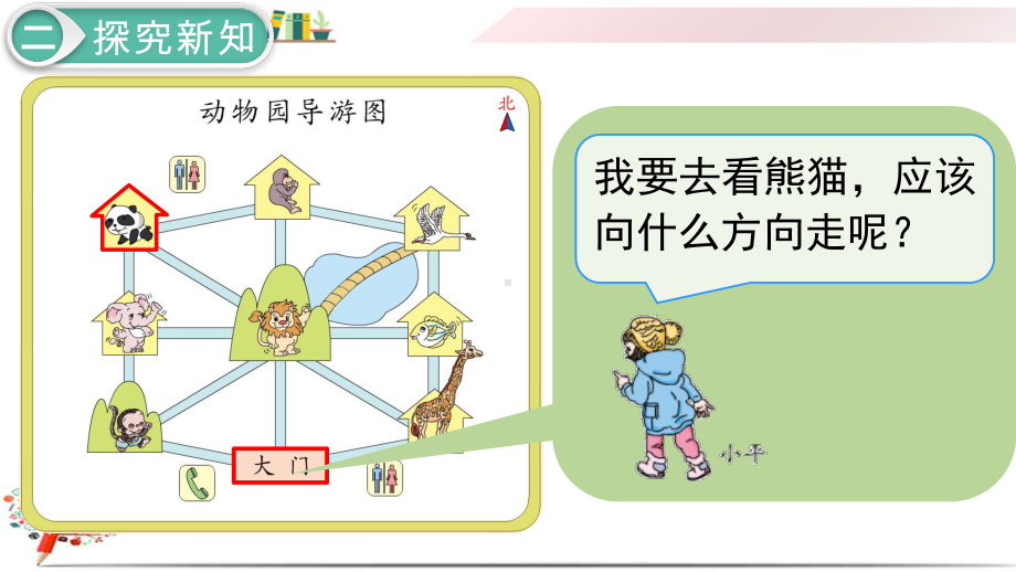 2020人教版三年级数学下册《第4课时简单的路线图》课件.ppt_第3页