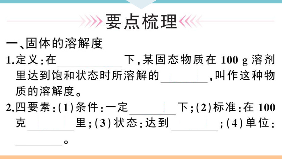 初三人教版九年级化学下册通用同步练习2第九单元溶液2第2课时溶解度.pptx_第2页