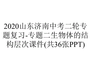 2020山东济南中考二轮专题复习-专题二生物体的结构层次课件(共36张PPT).pptx