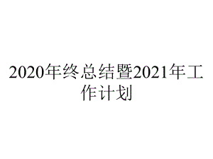 2020年终总结暨2021年工作计划.pptx