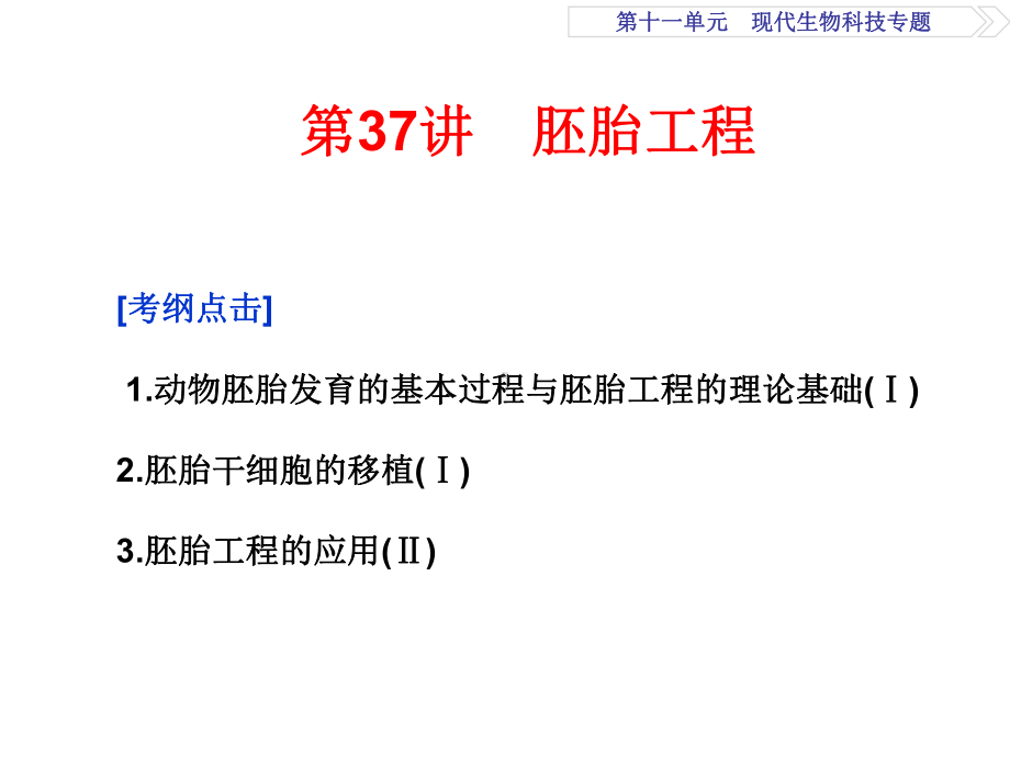 2020高考生物胚胎工程考纲考点考题突破课件(共60张).pptx_第1页