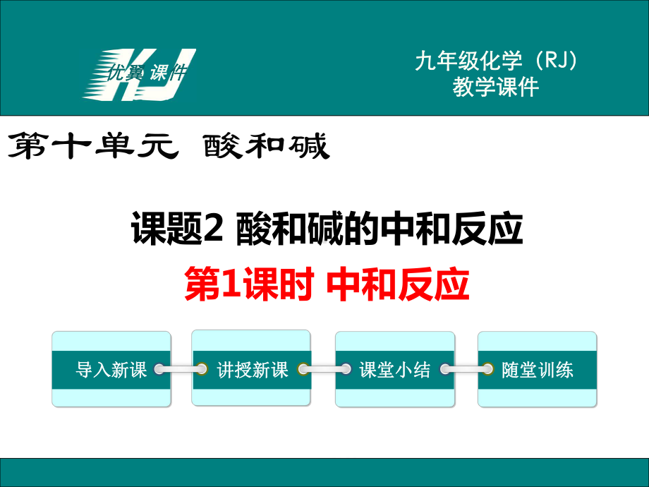 初三人教版九年级化学下册教学课件3第十单元酸和碱第1课时中和反应.pptx_第1页